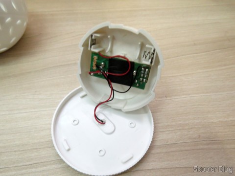 Parte eletrônica da Lâmpada Decorativa de Mesa e Jardim Solar Cerâmica com 2 LEDs