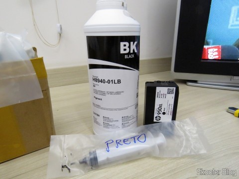 Recarga concluída com sucesso no cartucho HP 950XL