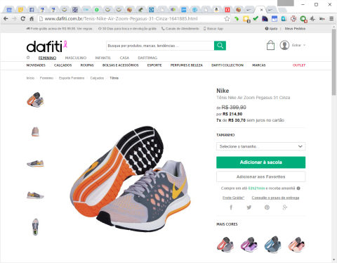 Tênis Feminino Nike Air Pegasus 31