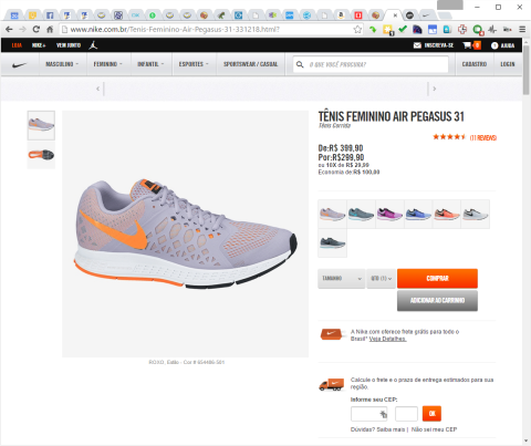 Tênis Feminino Nike Air Pegasus 31 na Nike Store