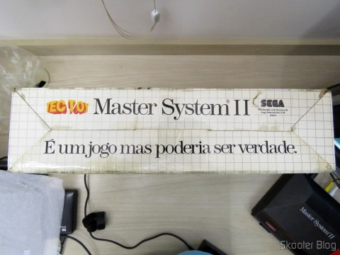 Parte inferior da Caixa do Master System II da Tec Toy - Promoção Jogos de Verão