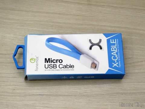 DealExtreme (DX): Cabo Magnético USB macho para Micro USB macho Universal Fonemax para Dados e Carga com 22,5 cm 13 Cabo Magnético USB macho para Micro USB macho Universal Fonemax para Dados e Carga com 22,5 cm, em sua embalagem