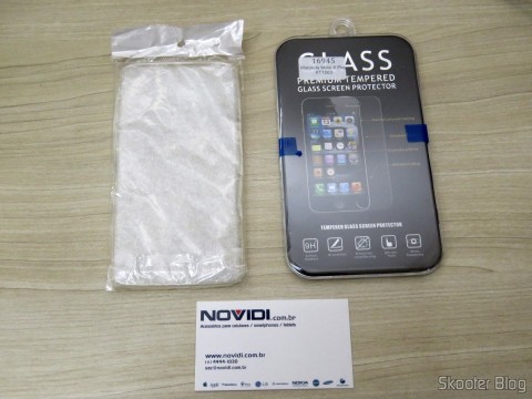 Kit Capa TPU Ultra Fino + Película de Vidro Temperado Premium Glass para Motorola Moto X Play XT1563 - Cor Transparente