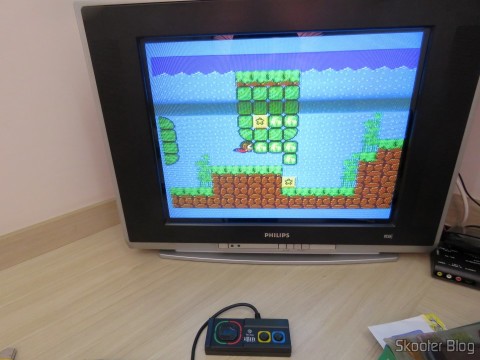 Controles para Master System - Tec Toy - Originais Novos 15 Controle do DVD Player Karaokê Dance Machine DVT-F800 da Tec Toy, 100% compatível com o Master System clássico, conectado ao Master System II, em funcionamento