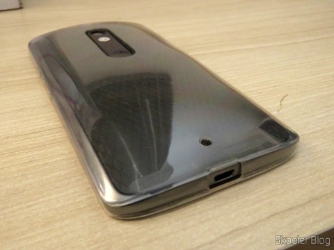 Kit Capa TPU Ultra Fino + Película de Vidro Temperado Premium Glass para Motorola Moto X Play XT1563 - Cor Transparente instalado no Motorola Moto X Play
