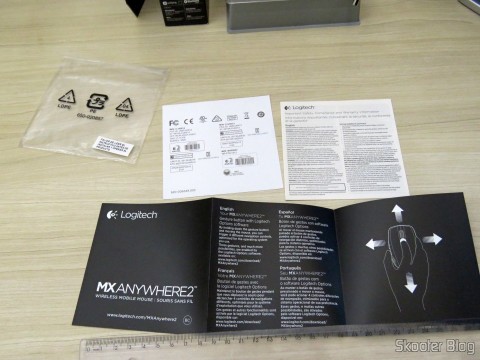 Manual e demais folhetos do Mouse Logitech MX Anywhere 2