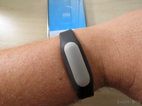 Pulseira Inteligente Xiaomi Mi Band 1S no meu pulso