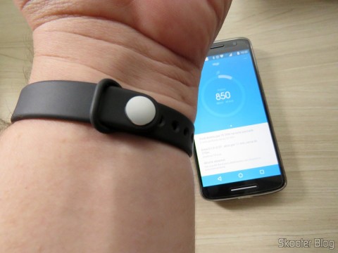 Pulseira Inteligente Xiaomi Mi Band 1S no meu pulso