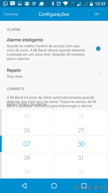 Configurando alarmes inteligentes na Mi Band com o Mi Fit
