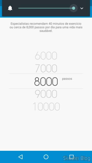 Configurando a meta no Mi Fit