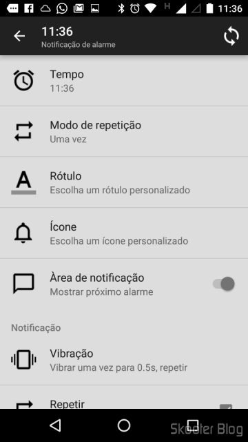 Configurando alarmes no Mi Band Tools