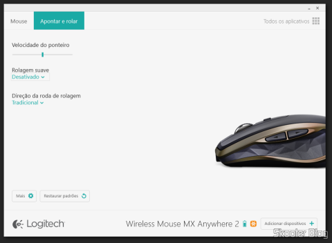Tela de Configuração do Logitech Options