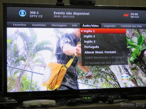 Módulo de TV Aberta Sky HDTV SIM25 (S-IM25-700) 16 É possível selecionar áudios e legendas dos canais abertos com o Módulo de TV Aberta Sky HDTV SIM25 (S-IM25-700)