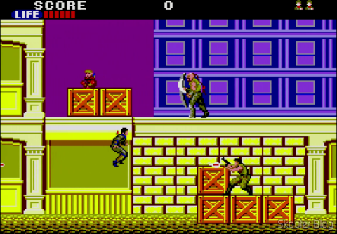 Tela do jogo: Shinobi - Master System