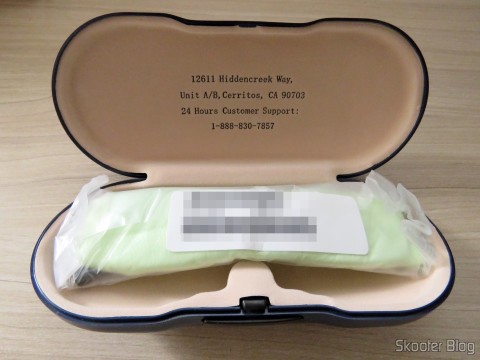 Óculos G4U 79012 com Lentes 1.56 Fotocromáticas Cinza dentro da caixinha da Goggles4U