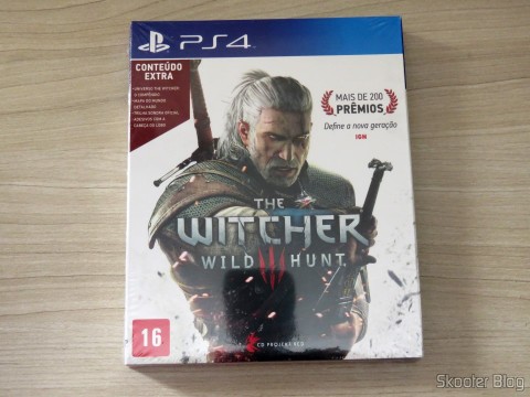 The Witcher 3: Wild Hunt (Playstation 4), em sua embalagem