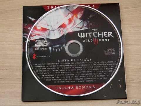 CD com a trilha sonora de The Witcher 3: Wild Hunt (Playstation 4)