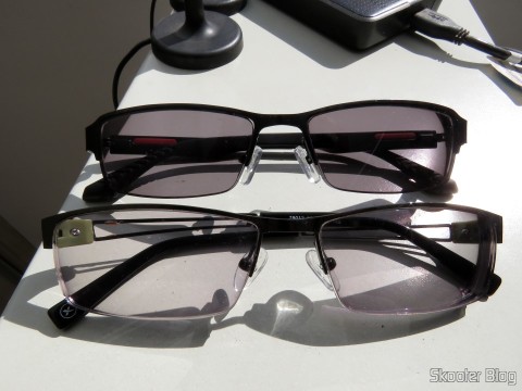 Óculos de Sol com Grau - G4U 2104 com lentes 1.57 CR39 e Óculos G4U 79012 com Lentes 1.56 Fotocromáticas Cinza