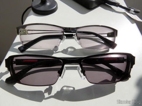 Óculos de Sol com Grau - G4U 2104 com lentes 1.57 CR39 e Óculos G4U 79012 com Lentes 1.56 Fotocromáticas Cinza