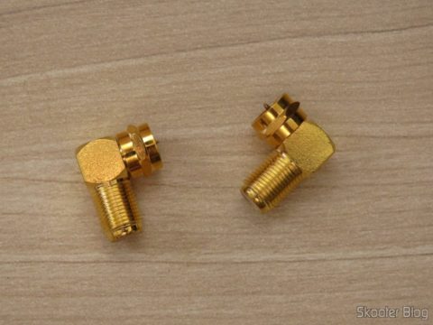 Adaptadores em L para Conector de Antena Tipo F