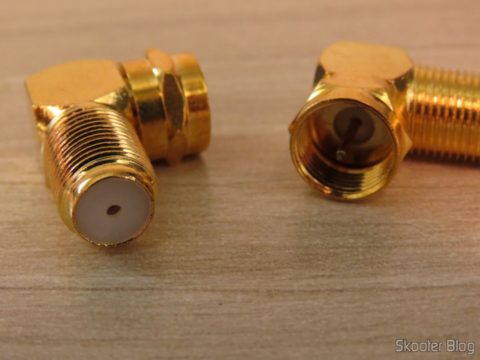 Adaptadores em L para Conector de Antena Tipo F