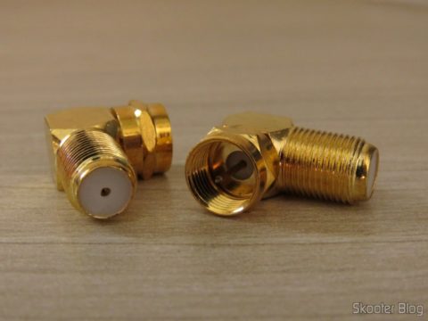 Adaptadores em L para Conector de Antena Tipo F