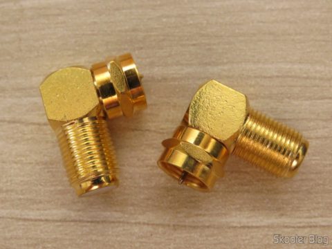 Adaptadores em L para Conector de Antena Tipo F