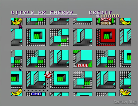 O mapa de Ghostbusters - Master System