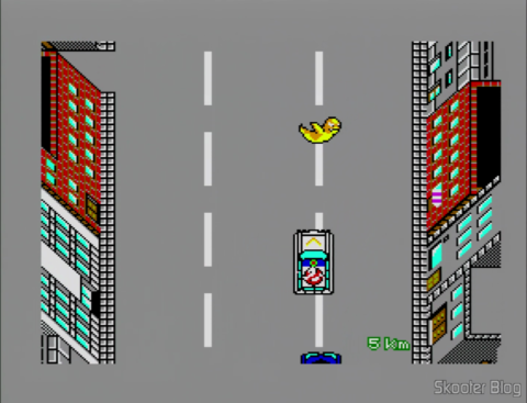 Dirigindo nas ruas de Ghostbusters - Master System