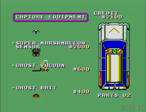 Comprando itens em Ghostbusters - Master System