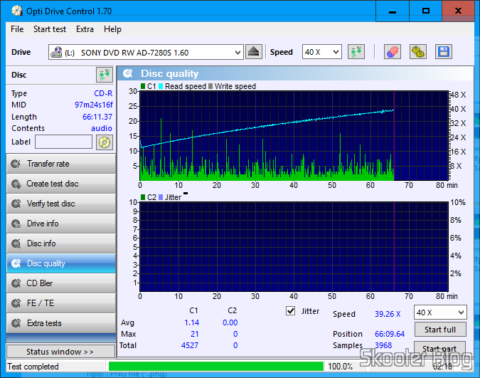 Scan de CD-R Sony adquirido em 2008 e gravado com áudio com o Gravador de DVD+/-RW Sony AD-7280S