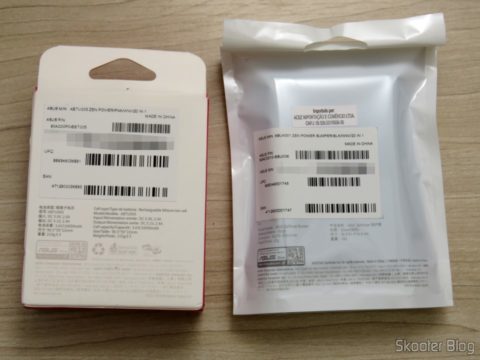 Carregador Portátil ASUS Power Bank Zenpower 10050 mAh e Bumper, em suas embalagens
