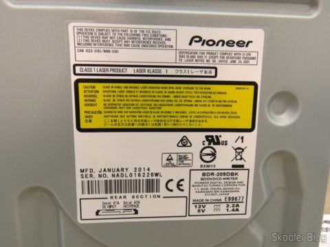 Gravador Blu-ray Pionner BDR 209-DBK