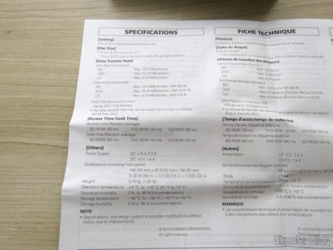 Manual de Instruções do Gravador Blu-ray Pionner BDR 209-DBK