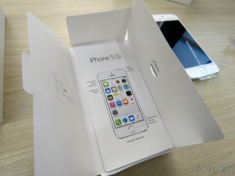 Embalagem do iPhone 5S 32GB Prata Tela 4" IOS 8 4G Câmera 8MP