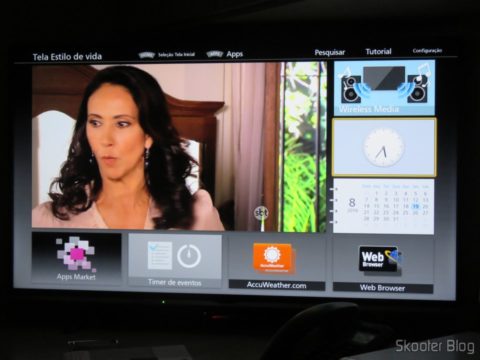 Tela inicial da Smart TV Panasonic Viera 40" - TC-40DS600B