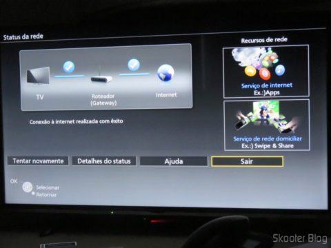 Conexão de rede na Smart TV Panasonic Viera 40" - TC-40DS600B