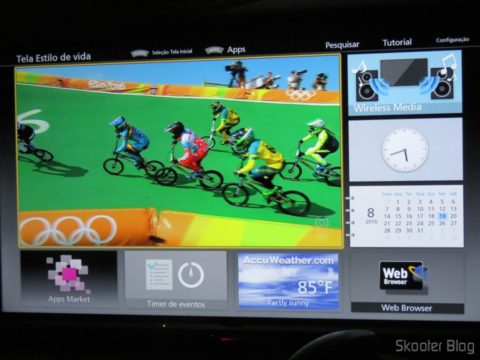 Tela inicial da Smart TV Panasonic Viera 40" - TC-40DS600B