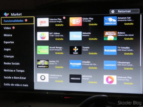 Aplicativos na Smart TV Panasonic Viera 40" - TC-40DS600B