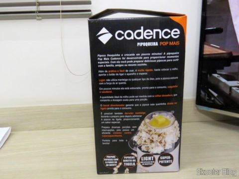 Pipoqueira Pop Mais Cadence, em sua embalagem