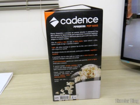 Pipoqueira Pop Mais Cadence, em sua embalagem
