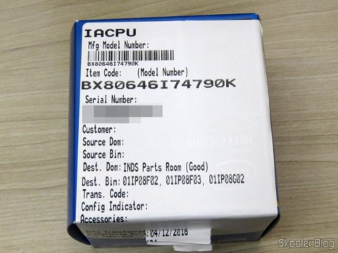 Processador Intel i7-4790K, em sua embalagem