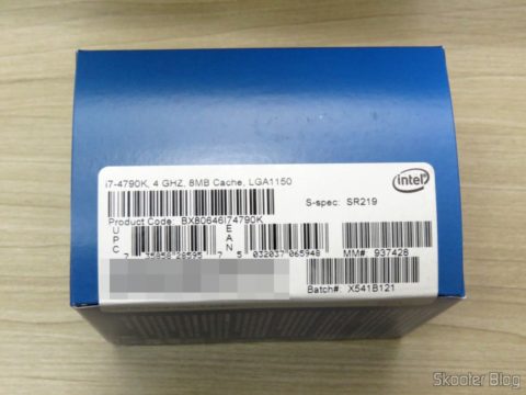 Processador Intel i7-4790K, em sua embalagem