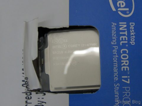 Processador Intel i7-4790K, em sua embalagem