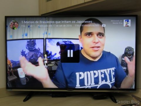 Testando o Youtube no Chromecast 2