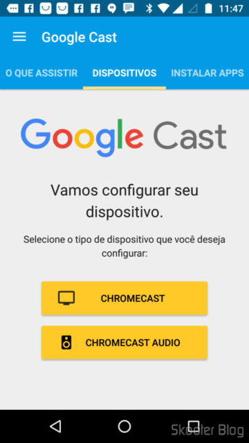 Configurando o Chromecast 2