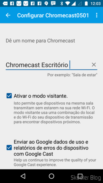 Configurando o Chromecast 2