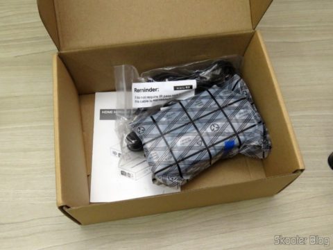 Fonte de Alimentação, manual e cabos IR do Extensor HDMI Lenkeng LKV375 HDBaseT