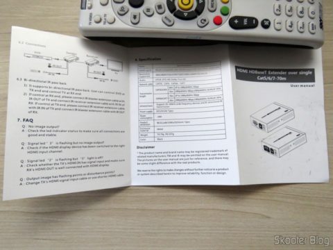 Manual de Instruções do Extensor HDMI Lenkeng LKV375 HDBaseT