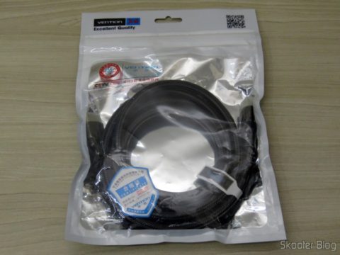 Cabo HDMI 2.0 4K 3D 60Hz Vention de 2 metros, em sua embalagem